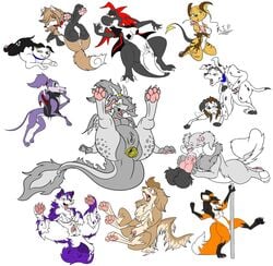 101_dalmatians all_dogs_go_to_heaven belladonna_(all_dogs_go_to_heaven) canine crossover disney dog don_bluth female fur male mammal mario_(series) multiple_images nintendo penis pokemon pokemon_(species) psy101 pussy raichu straight testicles two-tone yoshi