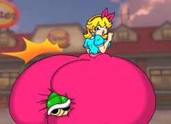 allstarman ass green_shell huge_ass huge_butt hyper hyper_ass hyper_butt mario_(series) mario_kart mario_kart_world massive_ass massive_butt nintendo princess_peach princess_peach_(sightseeing) shell super_mario_bros.