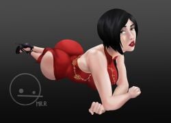 ada_wong asian_female big_ass big_butt black_hair bubble_ass bubble_butt mrround sexy_dress sexy_pose