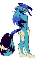 animated anthro anus ass backsack balls blue_body blue_fur bouncing_balls felid feline femboy fur genitals guncht half-closed_eyes loop male male_only mammal narrowed_eyes shaking_butt smile solo transparent_background