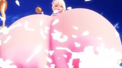 1girls 3d amber_eyes animated big_breasts blonde_hair breast_expansion breast_growth breasts breasts_bigger_than_head bursting_breasts cleavage cleavage_dress cleavage_window feather_earring female female female_only fingerless_gloves flowers_in_hair genshin_impact growth huge_breasts hyper_breasts imbapovi lactation lactation_fetish large_breasts longer_than_30_seconds longer_than_one_minute looking_at_viewer lumine_(genshin_impact) mp4 potion short_hair short_hair_female short_hair_with_long_locks solo solo_female sound tagme vambraces video white_boots white_dress white_scarf white_sleeves white_tail_cape