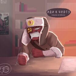 countryhumans handjob_under_table implied_handjob office_sex soviet_union_(countryhumans)