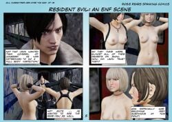 3d ada_wong enf enf_caught inspection leon_scott_kennedy rebecca_chambers resident_evil shame stripped_down stripped_naked