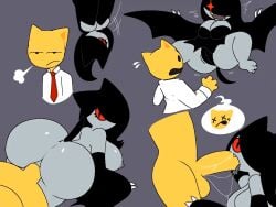 animated ass blowjob bubble_butt grey_background original original_character penetration simple_background snappy_snaz snazzle_snapp sucking_penis tagme_(character) twitter_username vaginal_penetration vampire