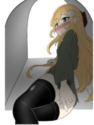 black_socks blonde blonde_hair blonde_hair_female blue_eyes daebom flushed long_hair long_hair_female t-34-57 t34_family tagme war_thunder