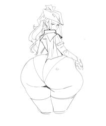 ass big_ass bloodborne dankwoll lady_maria_of_the_astral_clocktower monochrome