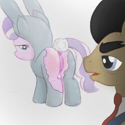 2013 anus ass blue_eyes costume diamond_tiara_(mlp) equine female filthy_rich_(mlp) friendship_is_magic hair horse imminent_rape incest lagomorph male my_little_pony numel_(artist) pony punishment pussy rabbit young