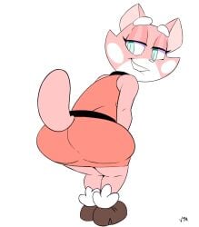 animated ass big_ass biting_lip bouncing_ass female female_only furry looking_back loop pink_fur shima_luan super_planet_dolan tail twerking vimhomeless