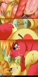 absurd_res anal anus big_macintosh_(mlp) braeburn_(mlp) cutie_mark duo earth_pony equid equine feral fkk friendship_is_magic furry hasbro hi_res horse male male/male mammal my_little_pony oral pony rimming sex tongue x-ray yaoi