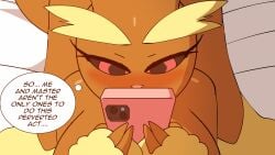 big_ass big_breasts big_butt blush blush breasts dialogue lopunny phone pokemon tagme text zaviel