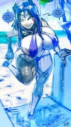 1girls android android_girl big_ass big_breasts fanart female female_only gynoid huge_ass huge_breasts iria_(minkye) kenno_arkkan original_character presenting purple_hair robot robot_girl smug smug_face thick_thighs voluptuous wet wet_body white_body white_skin wide_hips