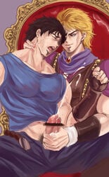 aoren censored dio_brando jojo's_bizarre_adventure jonathan_joestar male male_only phantom_blood smooth_skin step-incest stepbrother stepbrothers stepsibling yaoi