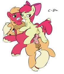 1boy 2futas anal anal_sex anus apple_bloom_(mlp) applejack_(mlp) balls big_macintosh big_macintosh_(mlp) brother brother_and_sister clopper-dude cum cum_in_ass cum_inside double_anal equine friendship_is_magic full-package_futanari furry futa_on_male futa_with_male futanari group group_sex herm herm_on_male horse horsecock incest intersex male my_little_pony orgasm penetration penis pony pussy sex siblings sister sisters smooth_skin threesome veins