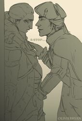 assassin's_creed_(series) assassin's_creed_iii connor_kenway gay haytham_kenway incest male_only monochrome olivierryan rough_sketch ubisoft yaoi