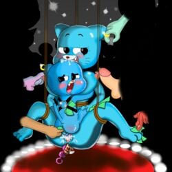 anal beads bondage dar-powerforce gumball_watterson nicole_watterson tagme the_amazing_world_of_gumball