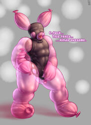 anus balloon bondage bound collar fur furry furry_only gay inflatable lagomorph male male_only mammal mot rabbit rubber shiny translucent yaoi