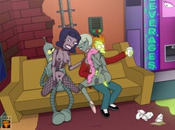 bender_bending_rodriguez breasts esther_(futurama) female futurama philip_j_fry robot ruth_(futurama) sfan tagme