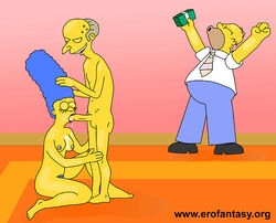 color female homer_simpson human male marge_simpson montgomery_burns straight tagme the_simpsons