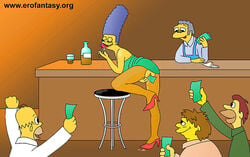 barney_gumble female high_heels homer_simpson human lenny_leonard male marge_simpson moe moe_szyslak the_simpsons