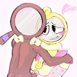 2boys blushing_at_partner cum_in_ass dandy's_world gay glisten_(dandy's_world) hearts_around_head object_head pamperstar pink_socks roblox rodger_(dandy's_world) smiling smiling_at_partner spread_legs