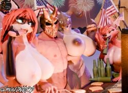 2024 3d_(artwork) 4th_of_july alcohol american_flag animal_humanoid animatronic anthro aurora_spencer bedroom_eyes beer beverage big_breasts blender_(artwork) breast_grab breasts burger canid canine clothed clothing deathclaw digital_media_(artwork) drinking drunk fallout female fireworks five_nights_at_freddy&#039;s flag food fox foxy_(fnaf) foxy_(mayosplash) fur genitals green_eyes group hair half-closed_eyes hand_on_breast hi_res holidays hot_dog huge_breasts human humanoid kid_of_darkness machine male mammal manly microsoft muscular narrowed_eyes nipples not_furry nude open_mouth orange_body orange_fur pussy red_hair reptile robot scalie scottgames seductive slaughter_to_prevail smile smokedaddy substance_intoxication teeth thick_thighs topless topless_female topless_male united_states_of_america