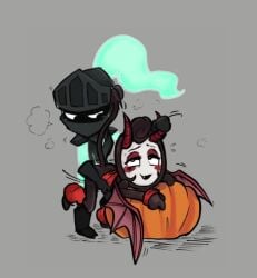 2boys anal black_body black_fur blue_body blue_fur crimson_imp_glisten cum cum_inside dandy's_world dandys_world demon_horns demon_tail demon_wings dialogue dialogue_box dialogue_bubble digital_media digital_media_(artwork) gay ghost ghost_tail glisten_(dandy's_world) halloween haunted hi_res imp knight knight_armor knight_helmet longer_than_30_seconds longer_than_one_minute male multicolored_body multicolored_fur red_body red_fur roblox roblox_game satyrn001 seductiveastro shorter_than_one_minute sillybunnyluv soulvester soulvester_(dandy's_world) speech_bubble tagme video voice_acted yaoi