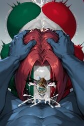 1boy 1girl ahegao ai_generated argentina_(countryhumans) blowjob brother_and_sister countryhumans countryhumans_girl heart-shaped_pupils incest mexico_(countryhumans) ren8991 tagme