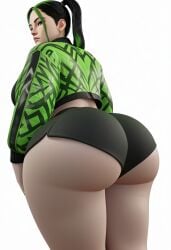 1girls 3d absurd_res alternate_ass_size billie_eilish bottom_heavy caked_up celebrity dat_ass fat_ass female female_only from_behind hi_res huge_ass huge_butt human presenting_hindquarters real_person solo wide_hips