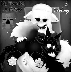 black_fur english_text furry nothingnesoe oc paws penis reference_image roblox roblox_avatar robloxian self_upload tagme tail text