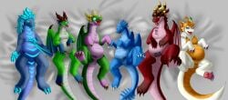 absurd_res ailaiweiyala alexstrasza auroth_the_winter_wyvern blizzard_entertainment dota dragon dragon_alexstrasza female feral flammie group hi_res mana_(series) merithra mythological_creature mythological_scalie mythology pregnant pregnant_mark scalie square_enix valve warcraft ysera