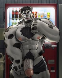 anthro balls bara beefy big_penis canine cocky daddy domestic_dog flaccid furry kenkudog male male_only manly muscles muscular penis penis_out solo solo_male tough_guy