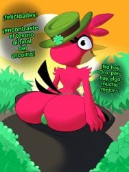 angry_birds ass big_ass big_butt bird bird_girl female female_only ruby_(angry_birds) ruby_(angry_birds_redesign) spanish_text tagme text_spanish thelordjoshua1