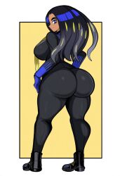 ai_generated big_ass big_butt dark-skinned_female dark_skin dat_ass female female_focus female_only full_body geeta_(pokemon) huge_ass mullon novelai pokemon pokemon_sv solo that_ass_was_fat