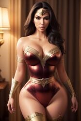 1girls ai_generated black_hair celebrity cleavage cosplay curvy dc dc_comics diana_prince hourglass_figure kim_kardashian long_hair looking_at_viewer perchance_ai realistic revealing_clothes self_upload slim_waist superheroine voluptuous wonder_woman wonder_woman_(cosplay) wonder_woman_(series)