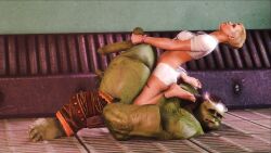 3d ballbusting balls cassie_cage dominant_female domination femdom hulk_(series) marvel marvel_comics mortal_kombat testicles