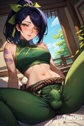 1futa 1futaballs 1futanari 1futas ai_generated akali artist_name asian asian_futanari bed bedroom big_cock big_dick big_penis black_hair bra breasts bulge bulge_through_clothing cock commission dick dickgirl erect_penis erected_penis erection futa_balls futa_only futa_sans_pussy futanari futarush green_clothes green_clothing green_outfit indoor indoors large_cock large_dick large_penis league_of_legends light-skinned_futanari looking_at_viewer medium_breasts naked naked_futa naked_futanari nsfw nude_futa nude_futanari orange_eyes patreon patreon_username penis ponytail riot_games solo solo_futa sultryspark video_game video_games yellow_eyes