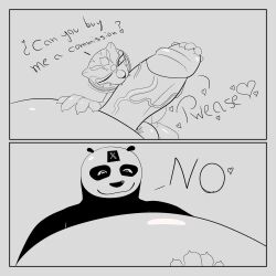 anthro big_penis bite blowjob chubby chubby_male feline female kung_fu_panda male male/female master_po_ping master_tigress meme penis pov tiger