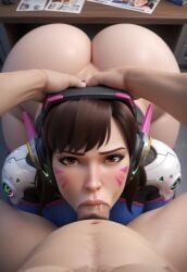 3d ai_generated ass balls_deep bodysuit breast3d brown_eyes brown_hair clothed_female_nude_male d.va deepthroat fat_man female_focus hana_song huge_ass indoors kneeling lips long_hair looking_at_viewer nude_male older_male older_man_and_teenage_girl open_mouth overwatch penis solo_focus sucking_penis teenage_girl ugly_bastard ugly_man