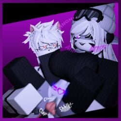 3d auninow changed_(video_game) character_request dominant_male made_using_roblox onomatopoeia purple_eyes roblox robloxian sex shark_girl tiger_shark_(changed)