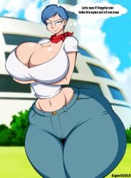 bulma_briefs dragon_ball dragon_ball_super english_text female shueisha superix tagme text twitter_link