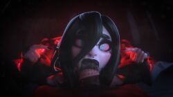 1boys 1girls 3d 3d_(artwork) blowjob blowjob_face briar_(league_of_legends) dark-skinned_male dark_skin fellatio genitals goth interracial league_of_legends light-skinned_female light_skin male oral oral_penetration penetration penis penis_in_mouth qos queen_of_spades raceplay spade_tattoo supernovax tagme tongue tongue_out tongue_out_blowjob tonguejob vampire vampire_girl