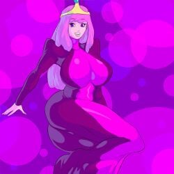 1girls 5ifty adventure_time big_breasts clothed clothing dress fully_clothed jay-marvel long_dress long_fingernails long_hair long_sleeves old_art princess_bubblegum shoulder_pads thick_thighs tight tight_clothes tight_clothing tight_dress tight_fit