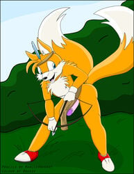 anthro color fox front_view fur furry furry_tail male male_only marc_leonhardt multiple_tails solo sonic_(series) tail tails