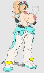 1girls alternate_breast_size belly belly_button big_breasts blackchaos64 blonde blonde-haired_female blonde_female blonde_hair blue_eyes breasts breasts_bigger_than_head breasts_out busty busty_female color_edit colored colored_sketch english_text female female_only hair_over_one_eye hips hourglass_figure long_hair lurking_judgement mario_(series) mario_kart_world navel nintendo nipples pale-skinned_female pale_skin princess_rosalina self_upload slim_waist solo solo_focus text waist
