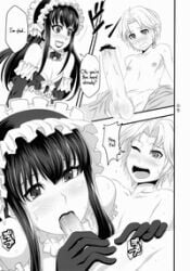 blowjob boy crossdressing erection femboy ippo maid maid_swimsuit moyashimon sawaki_souemon_tadayasu yaoi yuuki_kei