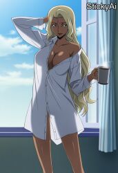 accurate_art_style ai_generated anime_coloring code_geass curvy female female_only mature mature_female milf pinup solo solo_female solo_focus stickyai