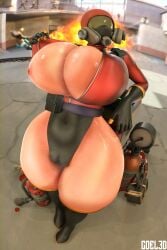 coel3d female fempyro fempyro_(team_fortress_2) pyro_(team_fortress_2) solo_female sweat team_fortress_2 valve