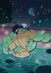 bara big_penis dominant_male french_kiss french_kissing grabbing_ass huge_ass huge_cock huge_penis imminent_sex kissing muscular muscular_male orc penis_shape penis_silhouette sexy submissive submissive_male tease teasing thing tongue_kiss tyleraz
