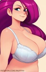 ai_generated bbw breast female huge_breast jessie_(pokemon) mature_female purple_hair