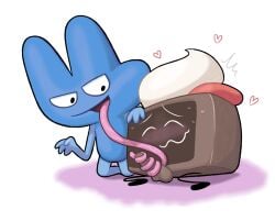 algebralien ballsack battle_for_dream_island battle_for_dream_island_again bfb bfdi bfdia cake_(bfdi) four_(bfb) luridime object_shows penis prehensile_tongue tounge tounge_on_cock